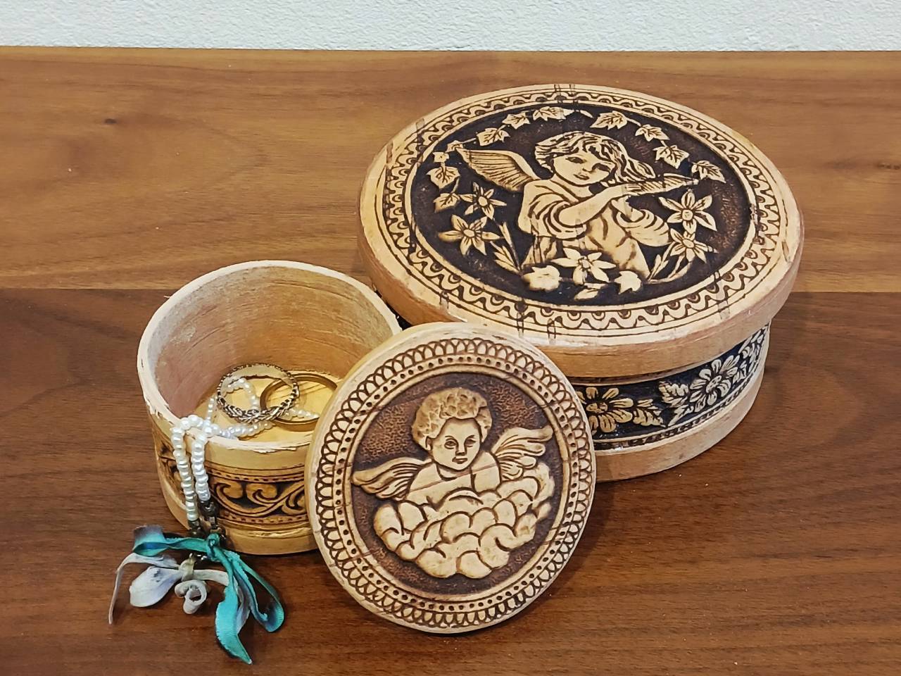 ロシア Vologda region 民芸品 小物入れ 新品未使用品 ロシア雑貨 | 中島雑貨 -ロシア直輸入販売-