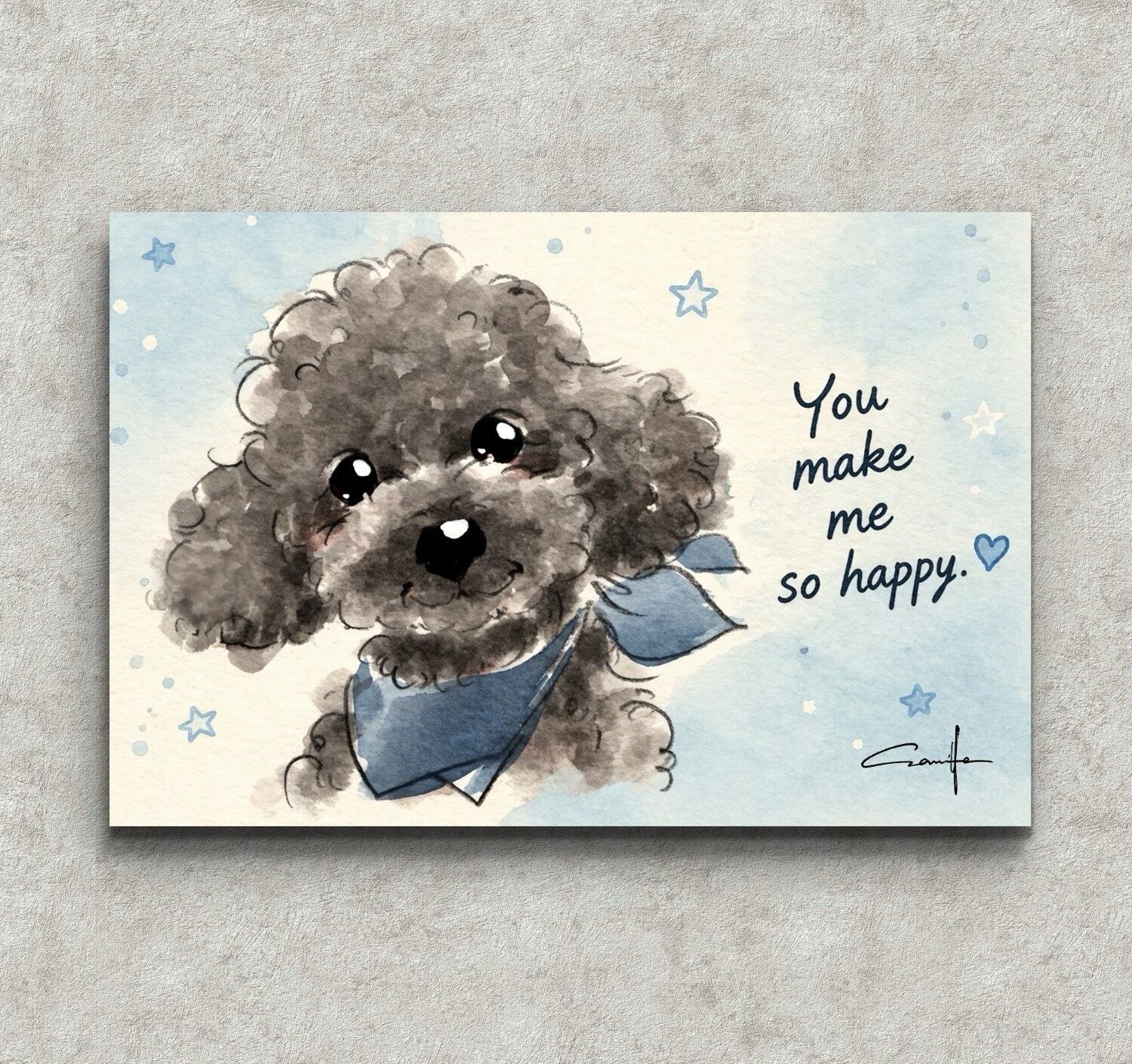 Postcard No.015 トイプードル | Samille公式オンラインショップ