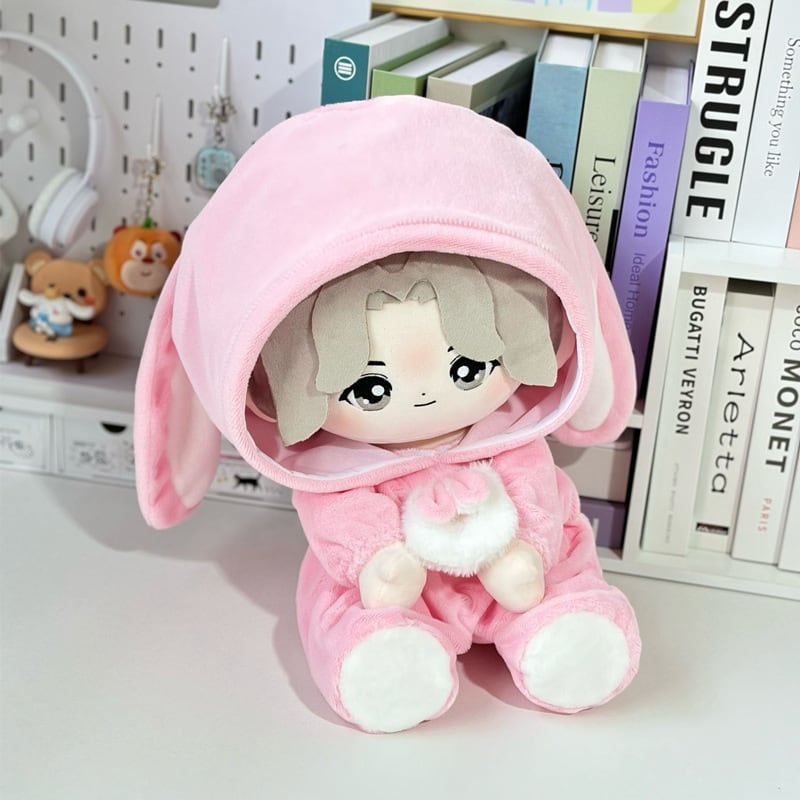 40cmぬいぐるみ用 フードロンパース+うさ耳バッグ かわいい 着せ替え