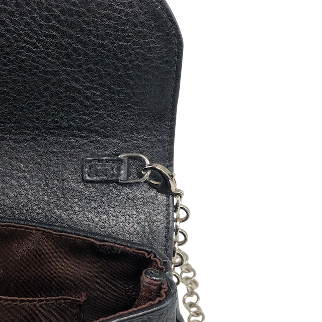 Salvatore Ferragamo サルヴァトーレ フェラガモ ショルダーバッグ ブラック ガンチーニ レザー チェーン ミニバッグ vintage ヴィンテージ オールド sj8amk