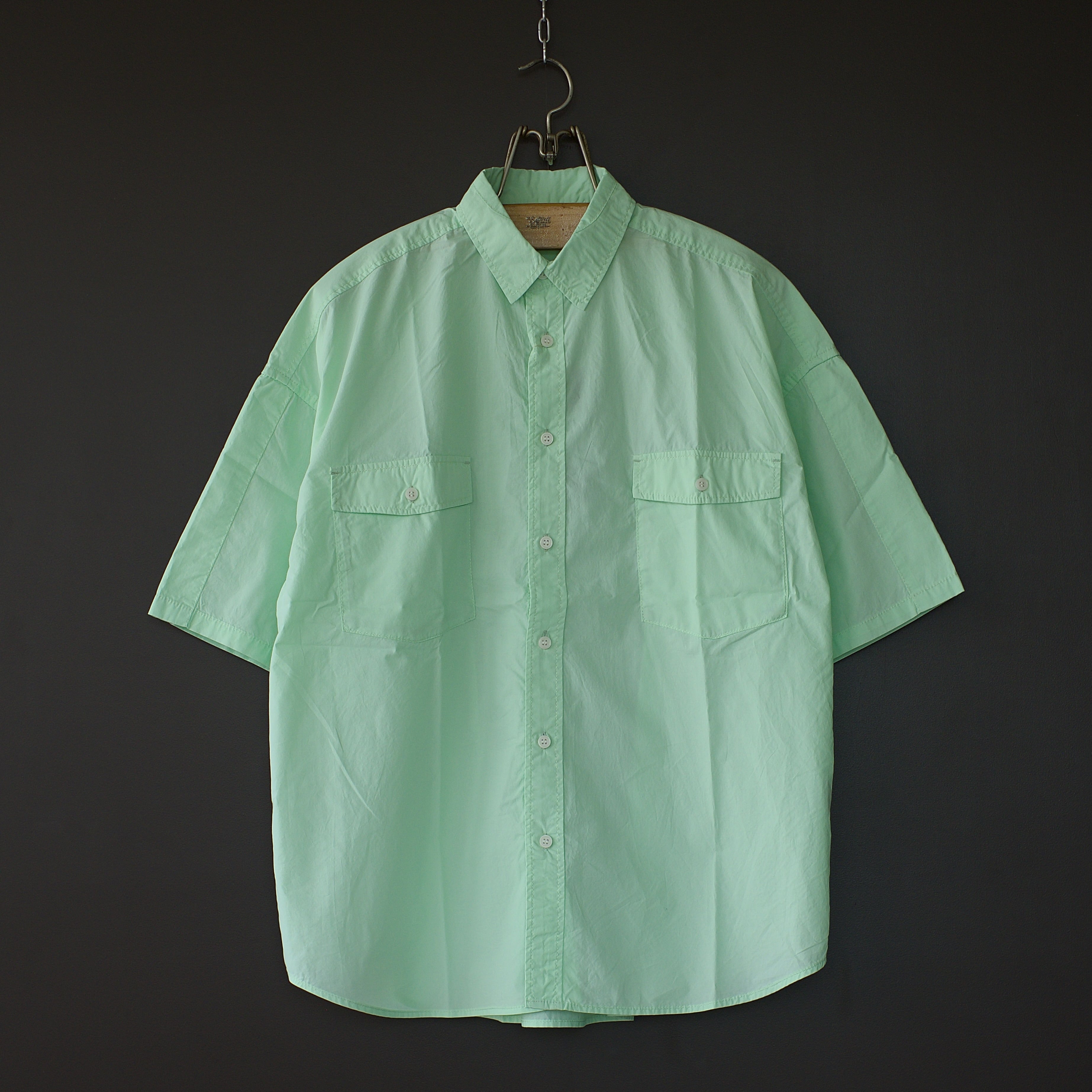 modem design】wide s/s shirt (mint) dros dro