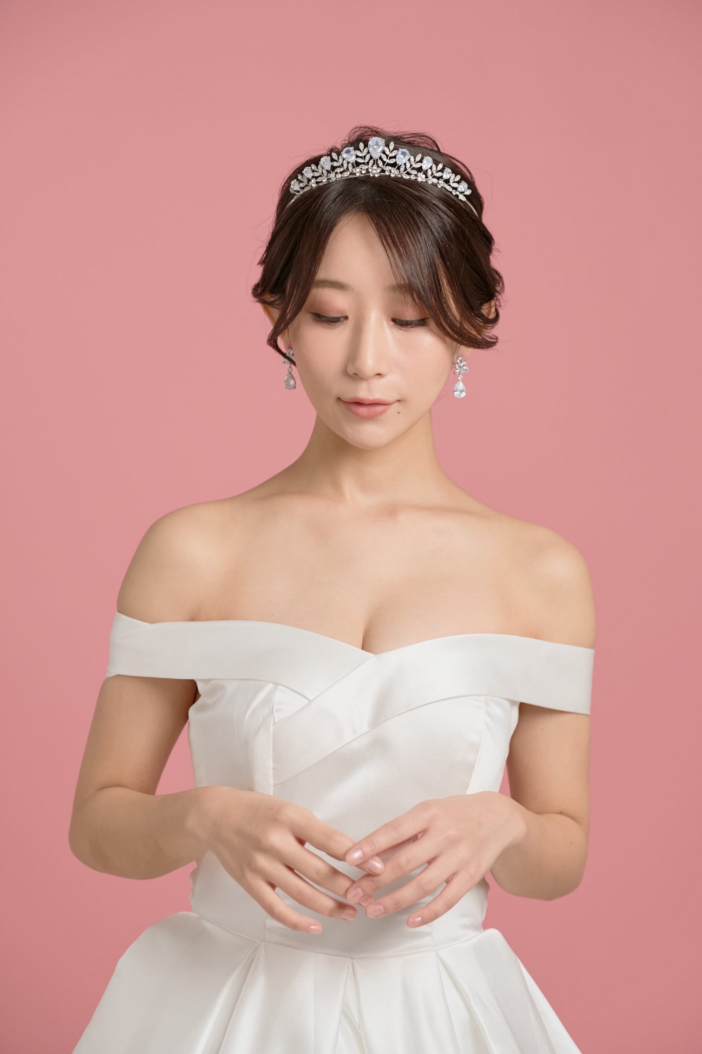 E-123 キュービックジルコニア Dropピアス | ウェディング・ブライダル