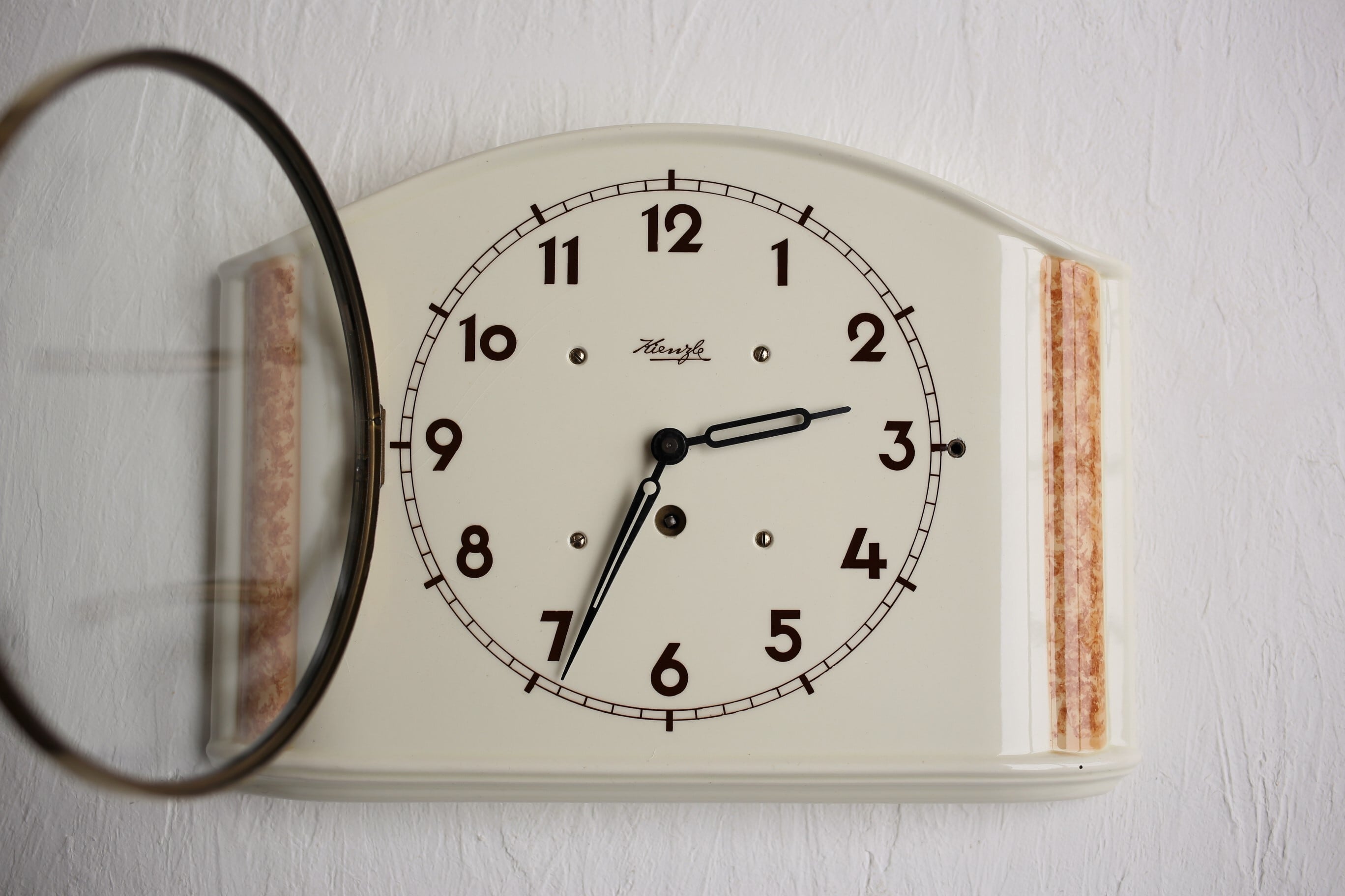 ドイツ アンティーク ヴィンテージ Kienzle 陶器製 壁掛け時計
