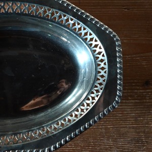 Basket / バスケット〈 プレート・トレー・カフェ・シルバー・店舗什器・アンティーク・ヴィンテージ 〉113665