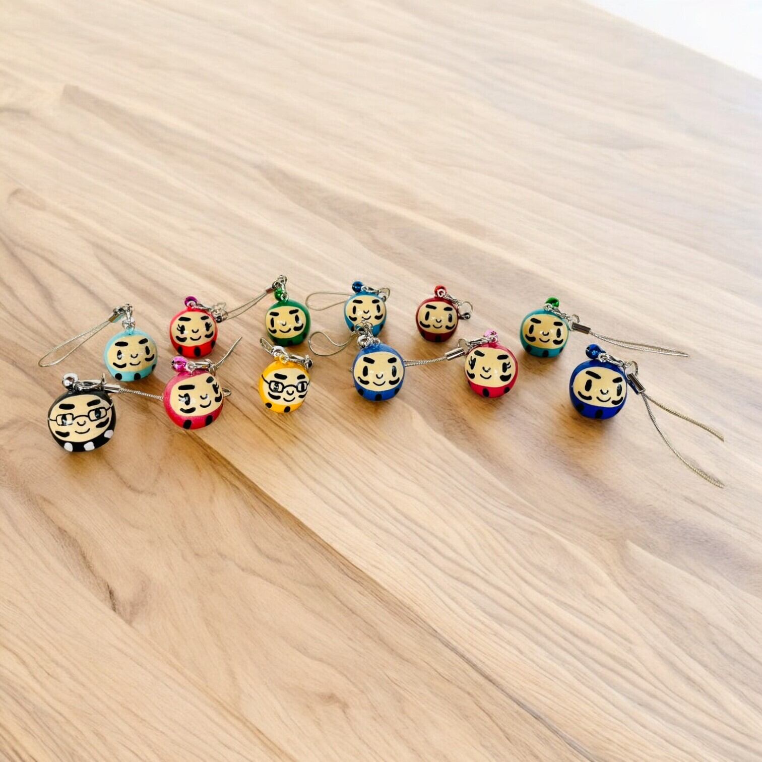 井上陽太 ハッピーカラーだるま ストラップ ハンドメイド 集めるのも