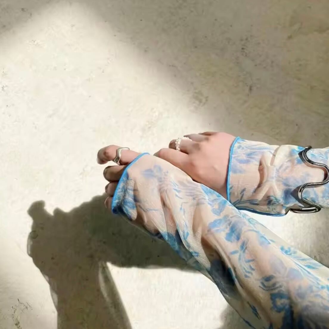 botanical sheer tops