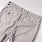 LANVIN SPORT ランバン ストライプ シアサッカー タック パンツ 85/マルチ メンズ