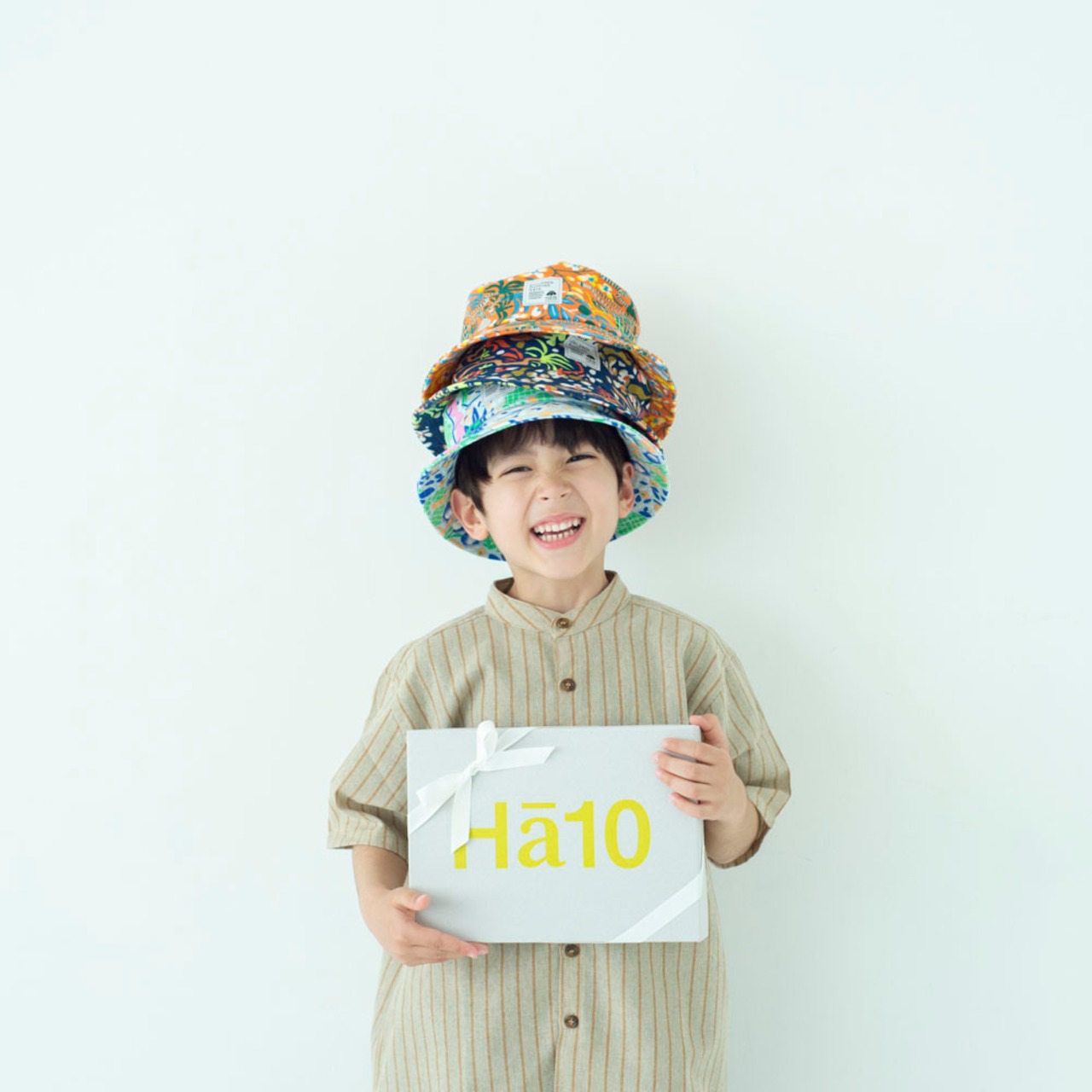 バケットハット【オレンジ】54cm ブランド 子供帽子  ベビー帽子 キッズハット キッズキャップ 紫外線対策 日本製 出産祝い