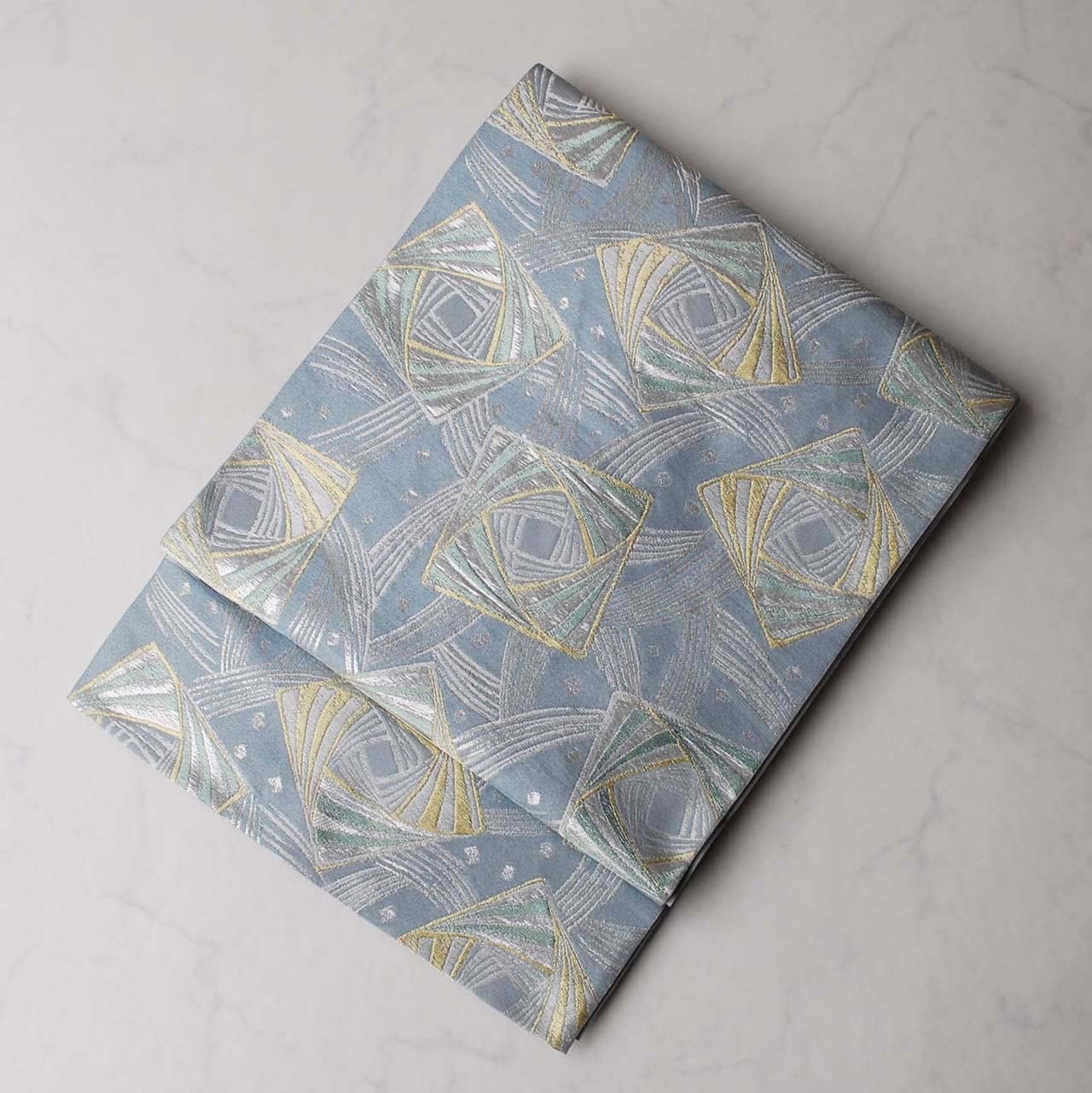 【ふくろ帯】川島織物 地銀通し 薔薇繋ぎ文 ふくろ帯