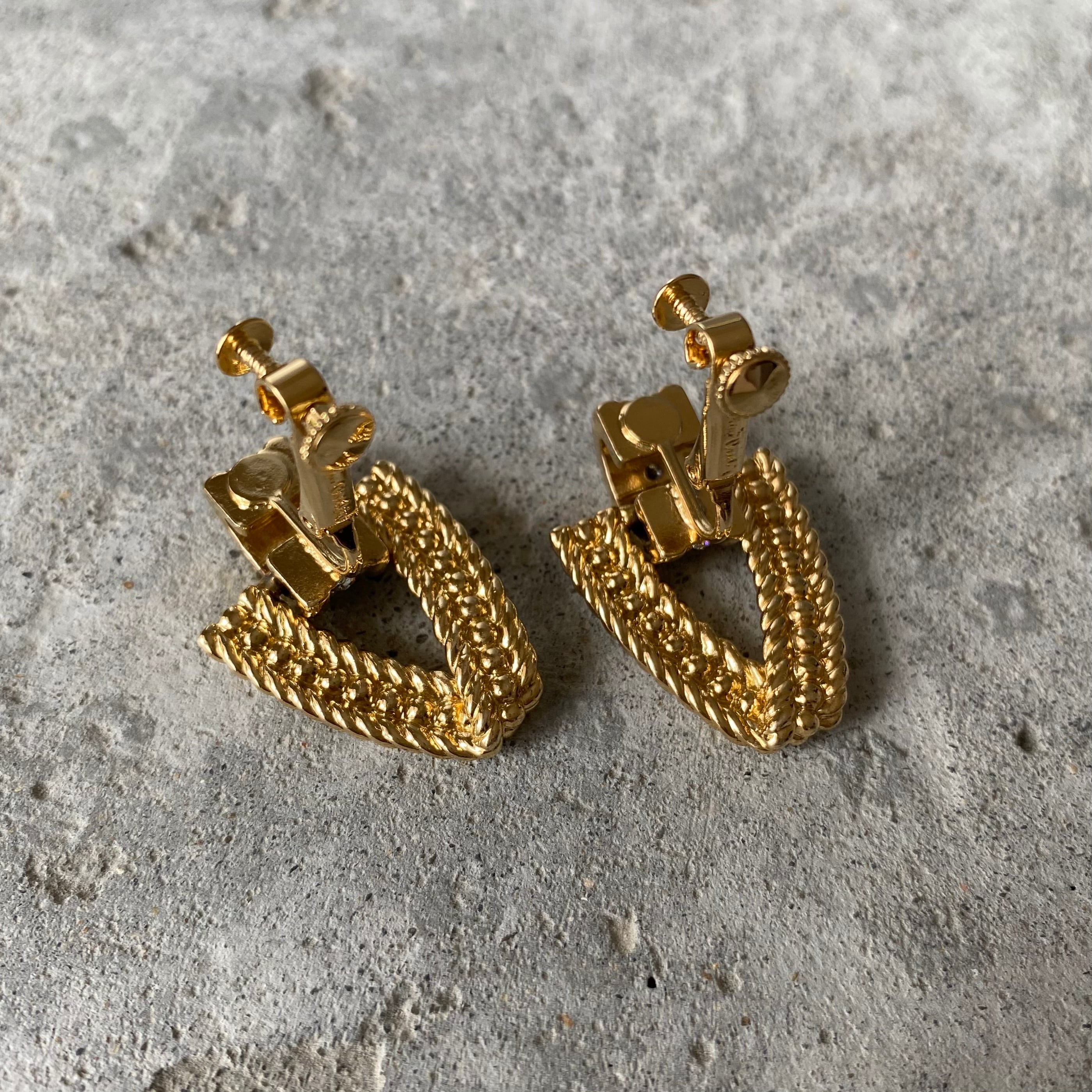 Used Pierre cardin gold swing earrings レトロ ユーズド ピエール ...