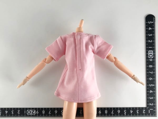 ドール服 1/6 男女兼用27 プリント 半袖Tシャツ ピンク STK 05922 - 画像2