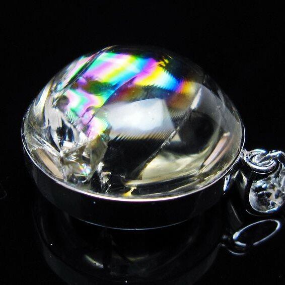 アイリスクォーツ 水晶 ペンダント 虹入り 一点物 [M便 1/20] 112-12362