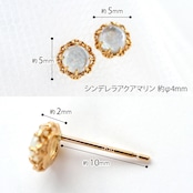 【受注生産】シンデレラアクアマリン ピアス