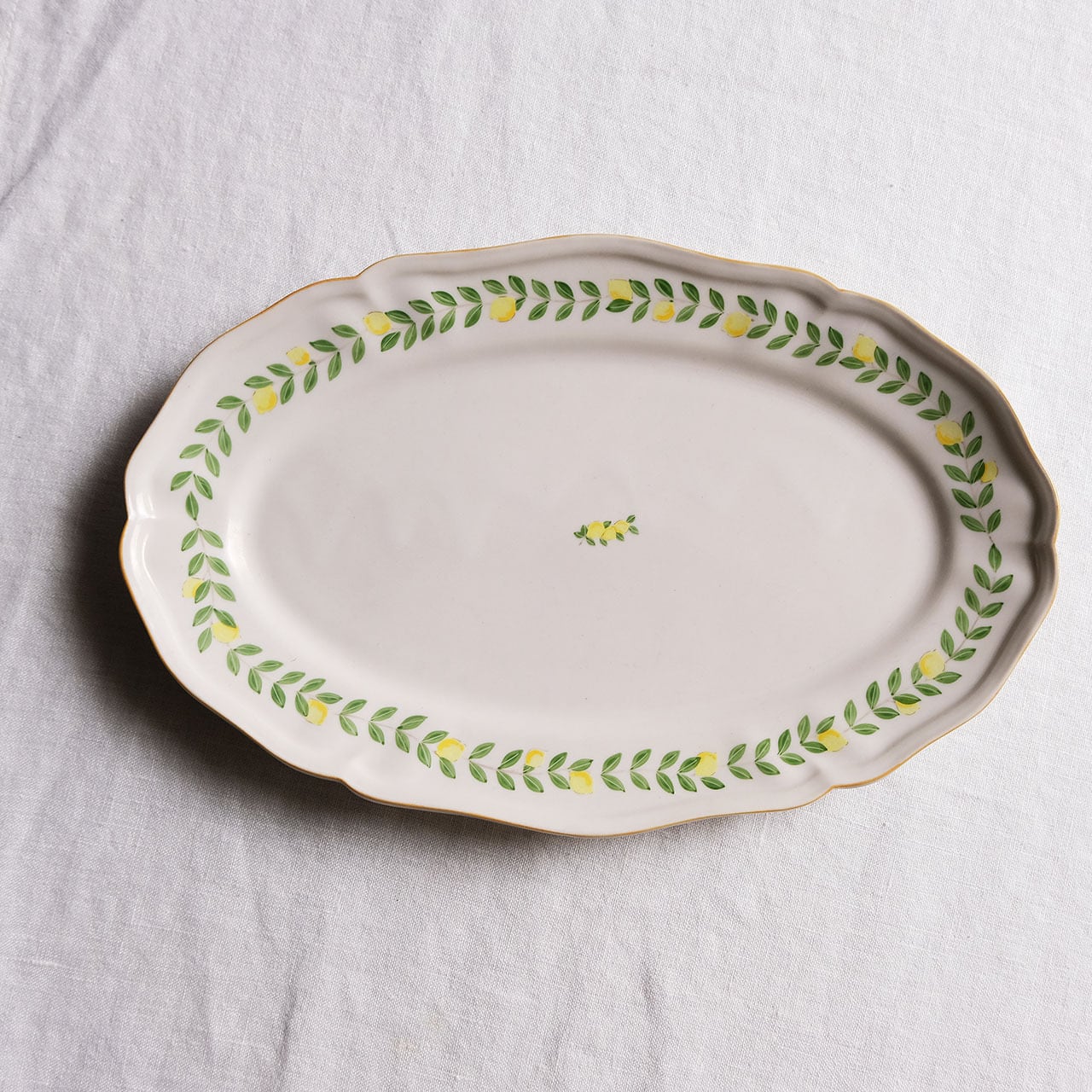阿部慎太朗 Shintaro Abe 花形リム皿オーバル(檸檬)49