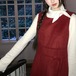 【2点セット】ファー付きリボンショートコート+フリルヘムジャンスカ ・79077