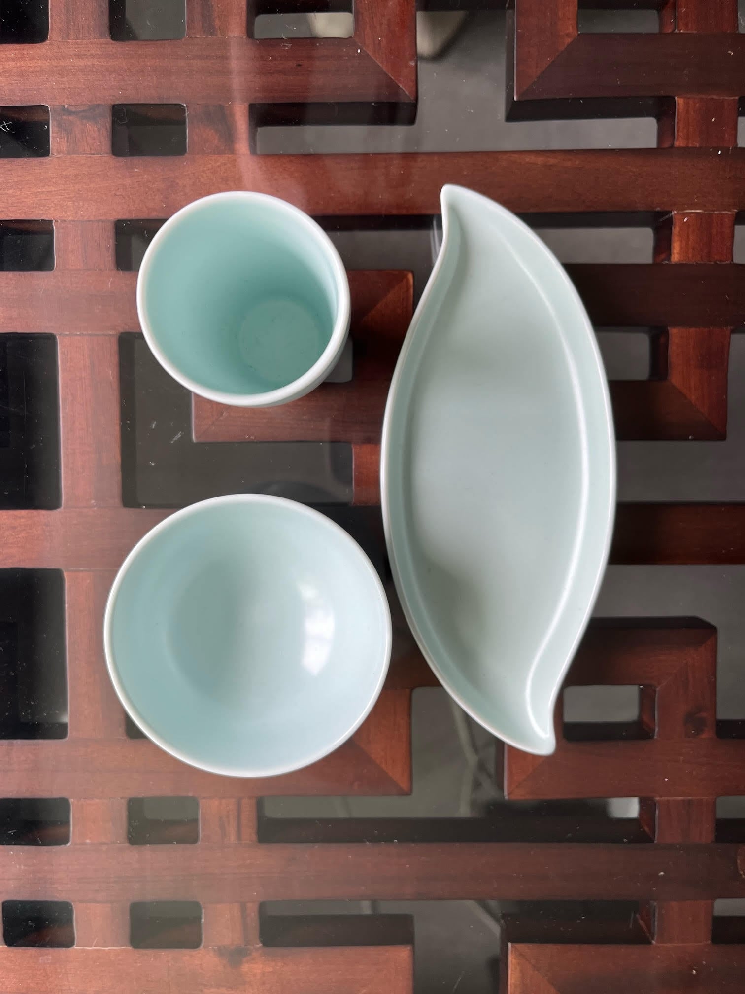 三希 茶杯（マットブルー） | 台湾茶藝館 台湾茶カフェ 狐月庵