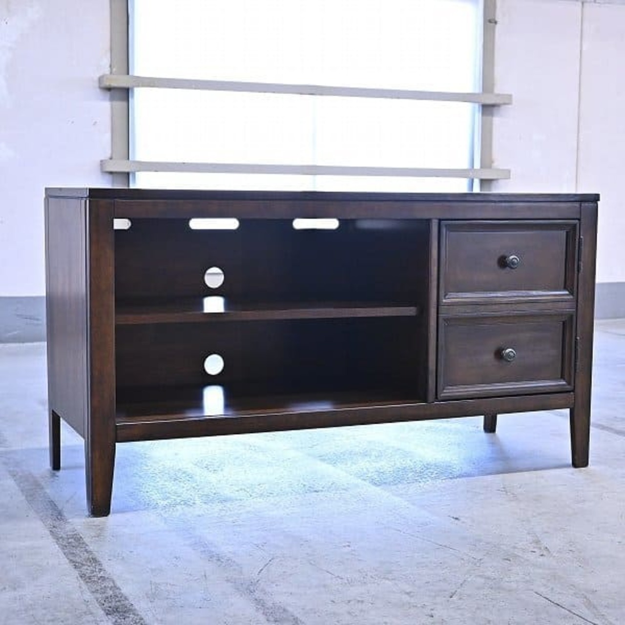 アジアンテイスト 木製 ローボード テレビボード 飾り棚 収納 引き出し リビング レトロ アンティーク調 ビンテージ【中古家具/中古インテリア/USED家具ユーズド家具/リサイクル】