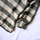 INTÉRIM / HYPER BIG VISCOSE STRIPE 60s OPEN COLLAR SHIRT