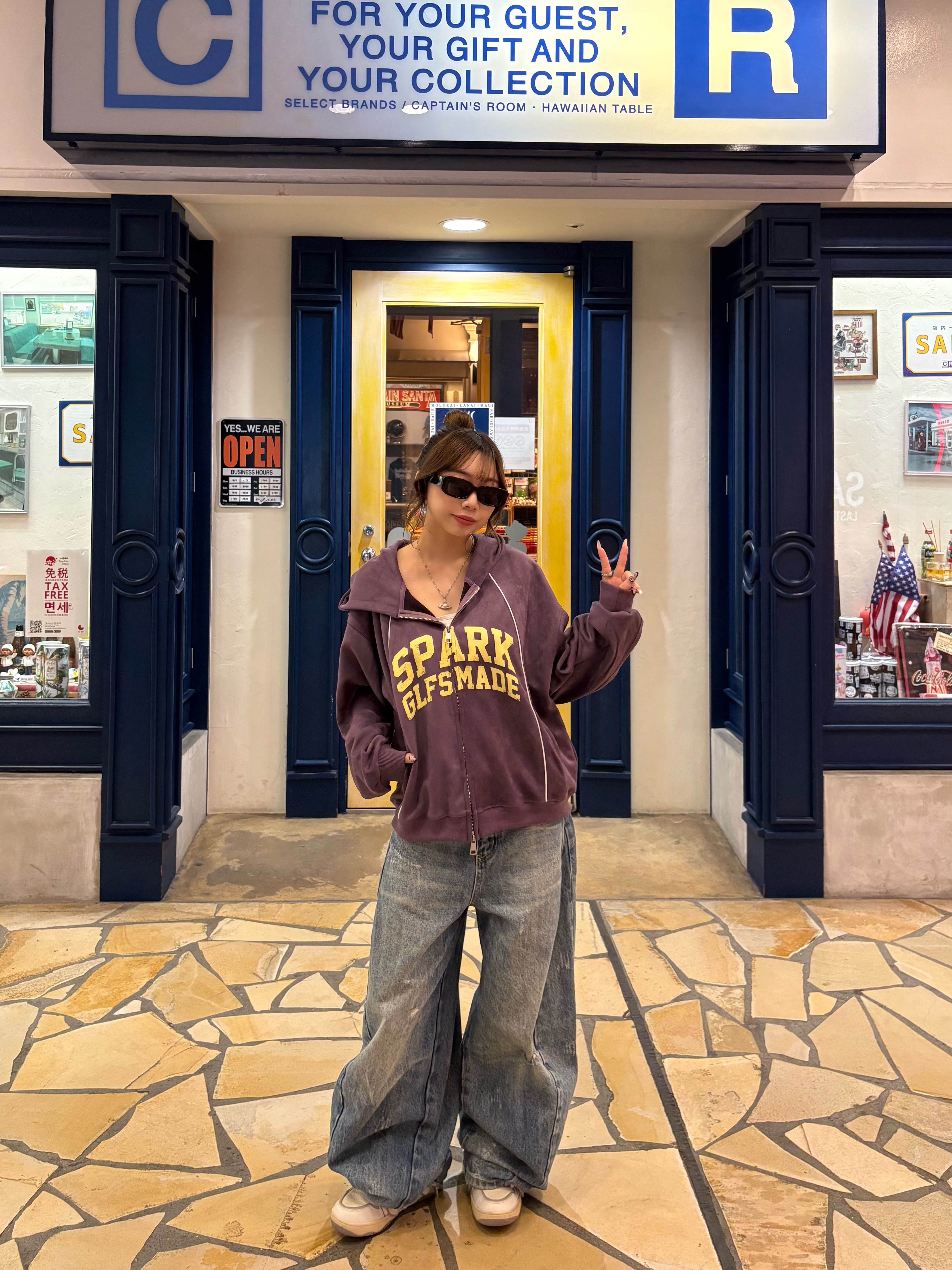 &amp;ellecy アンドエルシー　激レア！番地さんコラボパーカー　パープル LOVE PUNK ZIPパーカー パープル – ACDC RAG