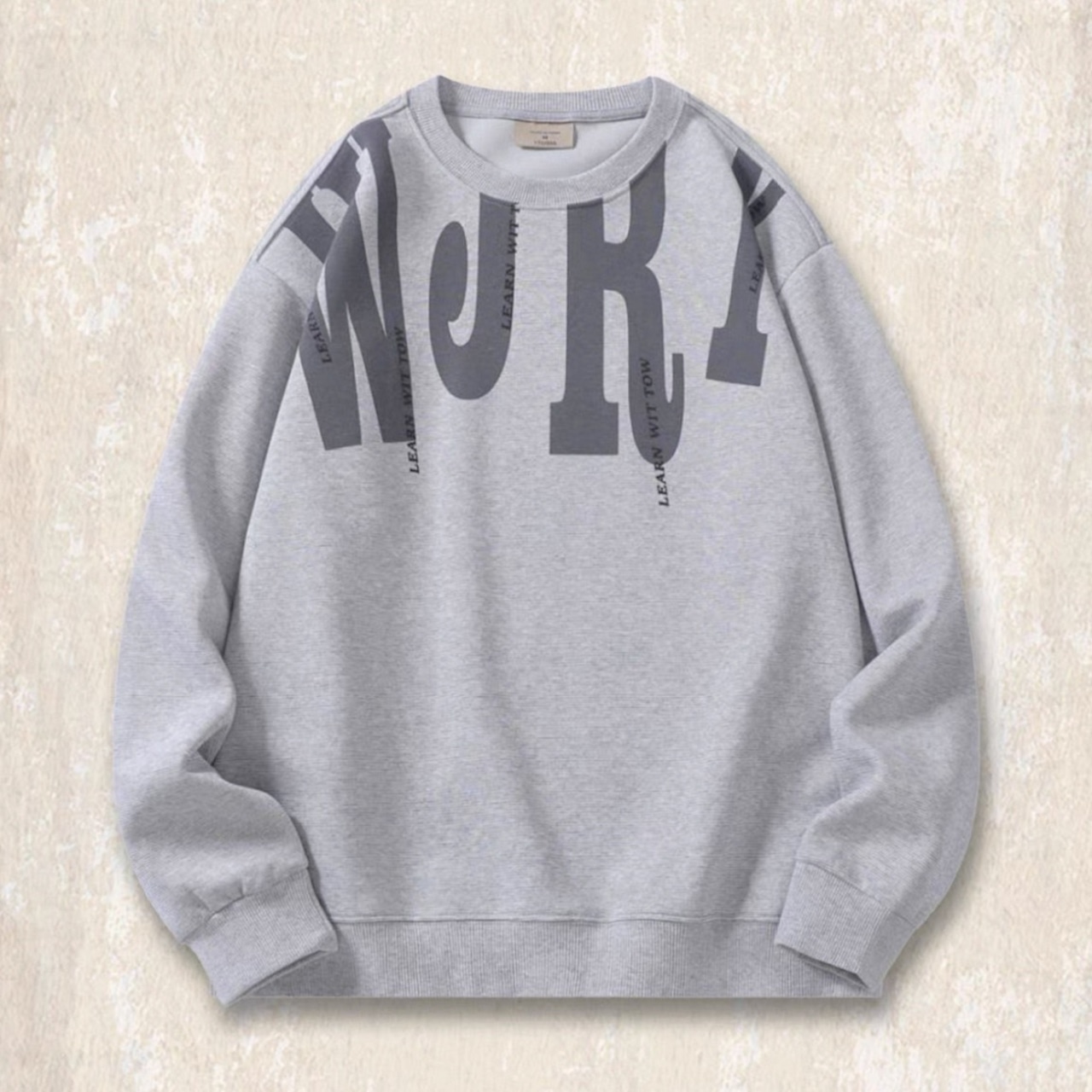 Typography crewneck sweatshirt 1265 - 6