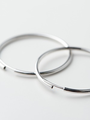 MARIA BLACK マリアブラック/ Senorita 50 Hoop - PAIR - SILVER / ピアス