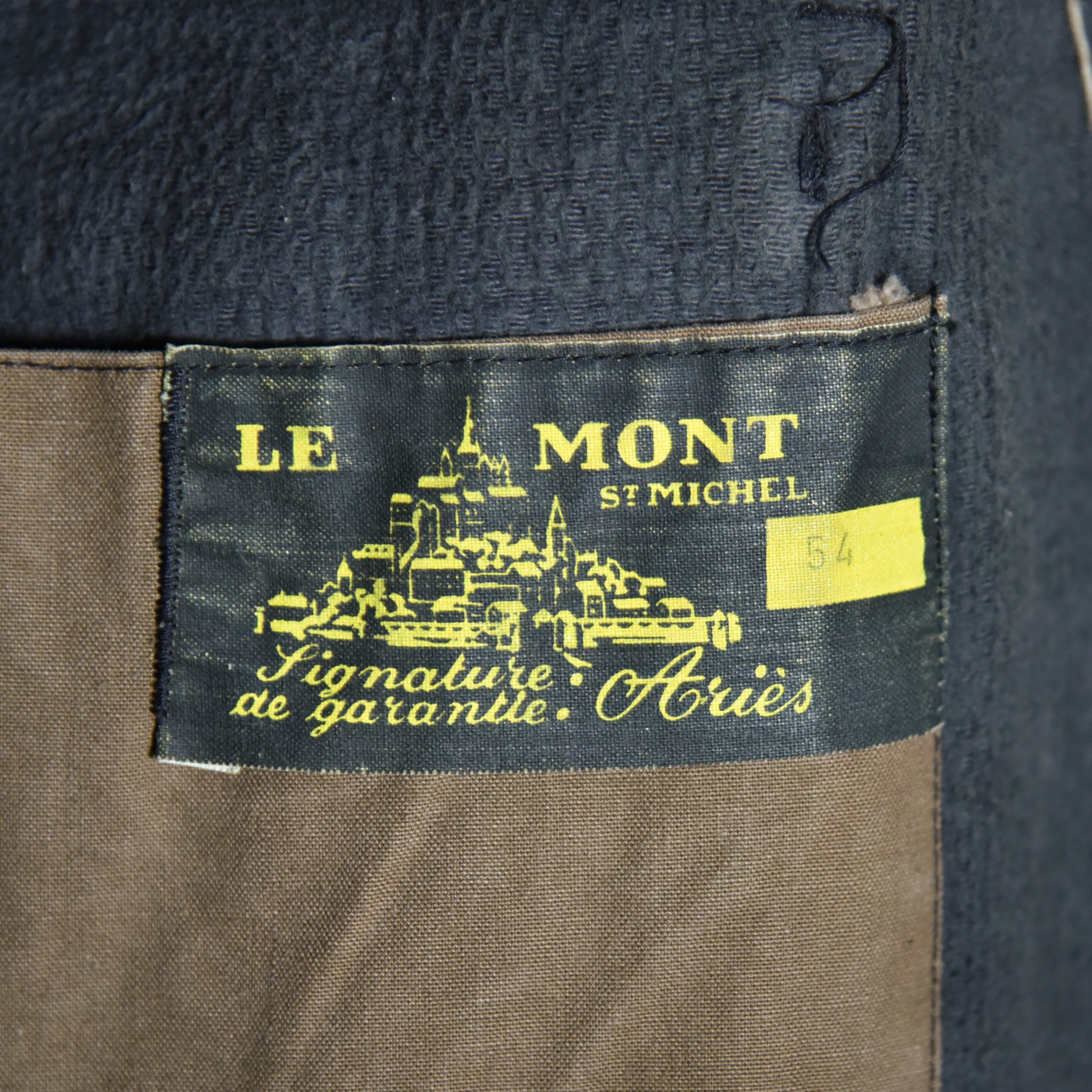 50s Le Mont Saint Michel French Vintage Hunting Pique Jacket With
