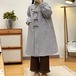 2色/3連リボンチェック柄ロングコート ・12513