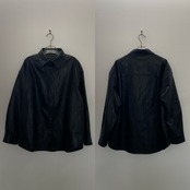 Eco leather over shirt JK/black