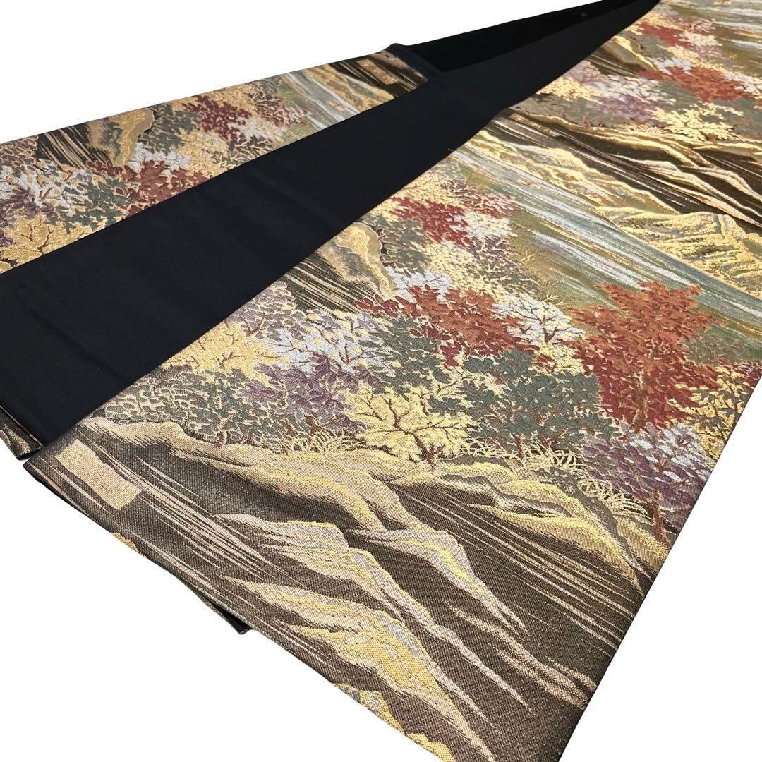 袋帯 引箔日本百景 摩周湖 風景柄 金銀糸 フォーマル O-4269  