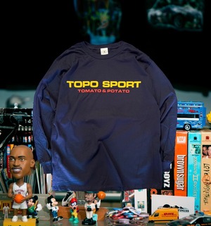 TOMATO&POTATO 「TOPO SPORT」　L/S TEE NAVY