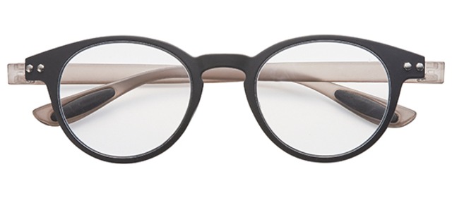 機能老眼　colorfulook おしゃれ 老眼鏡 ブルーライトカット TR90 軽量 形状記憶 フレーム カラフルック 5351 ブラック