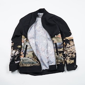 【BJK-M0022】Msize再構築リバーシブル着物ボンバー KIMONO REVERSIBLE BOMBER JACKET