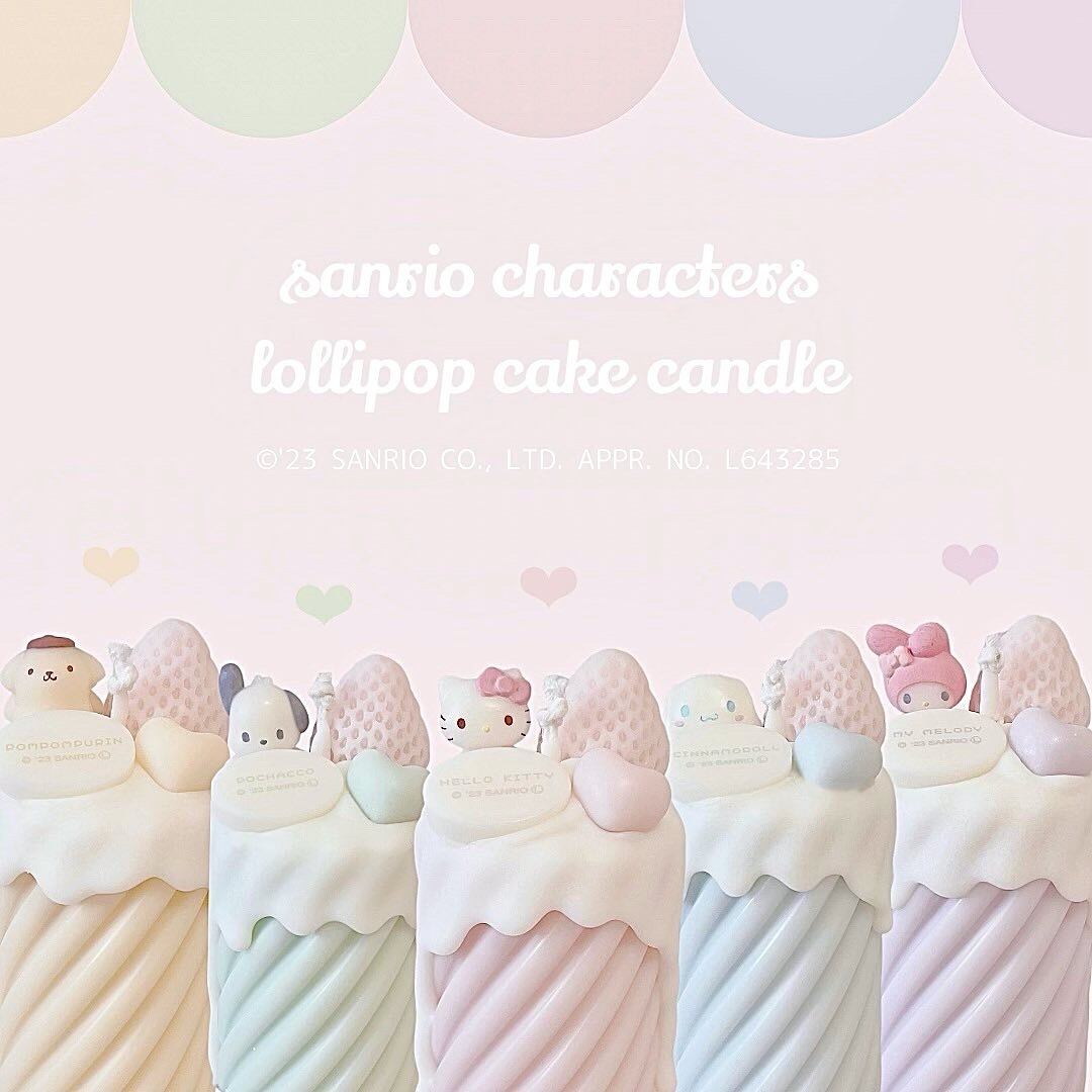 sanrio characters lollipop cake candle | pirumcandle
