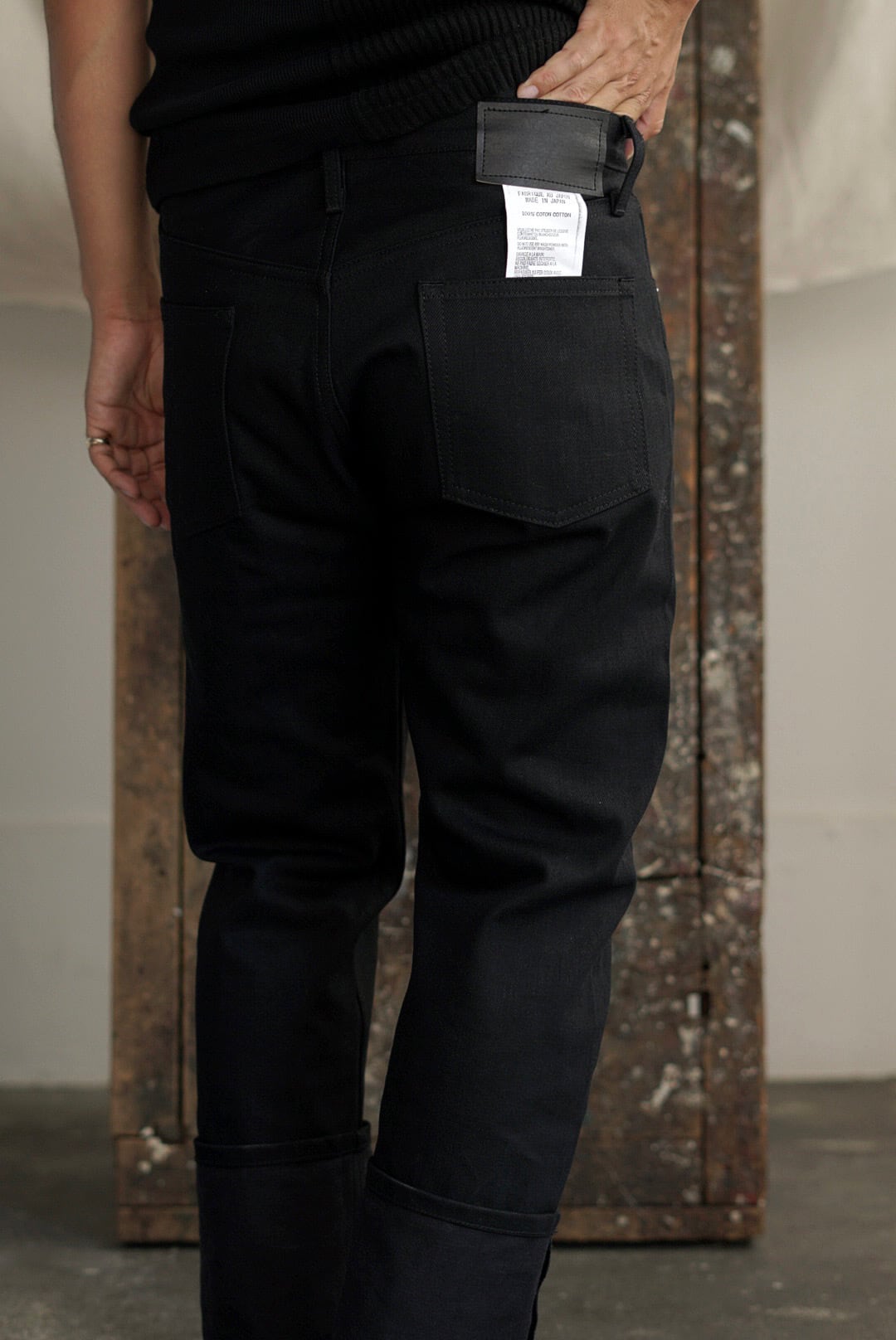 TUKI - 原田服飾研究所 - TYPE 1, AUTHENTIC FIT JEANS - BLACK/BLACK