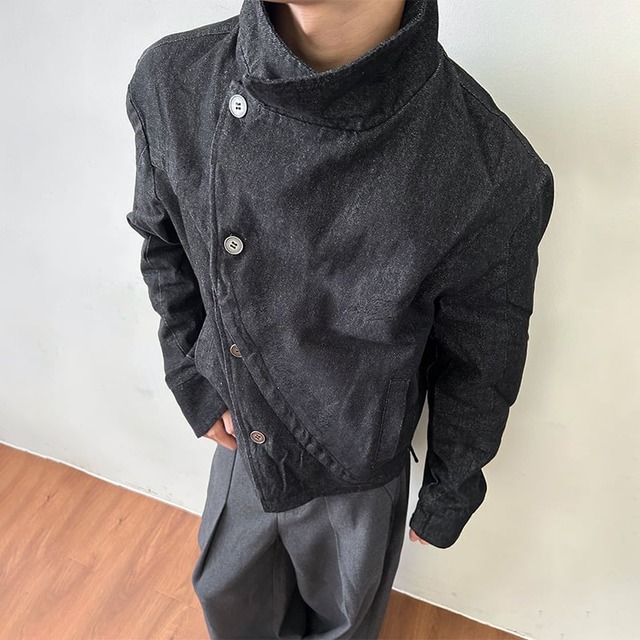 MADEEXTREMEアシンメトリー スタンドカラージャケット