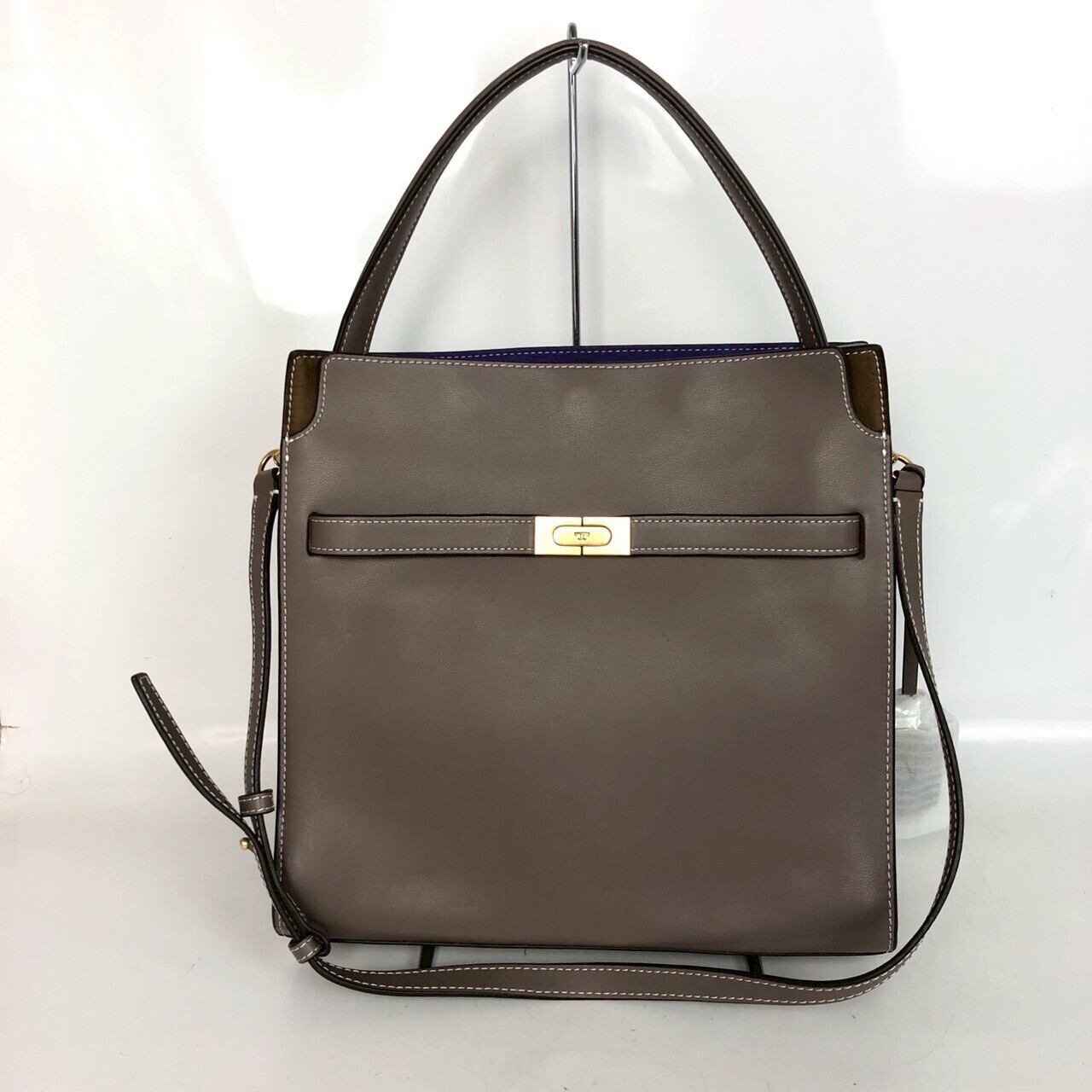 LOEWE ロエベ ショルダーバッグ ブルー アナグラム レザー アラモ ミニ