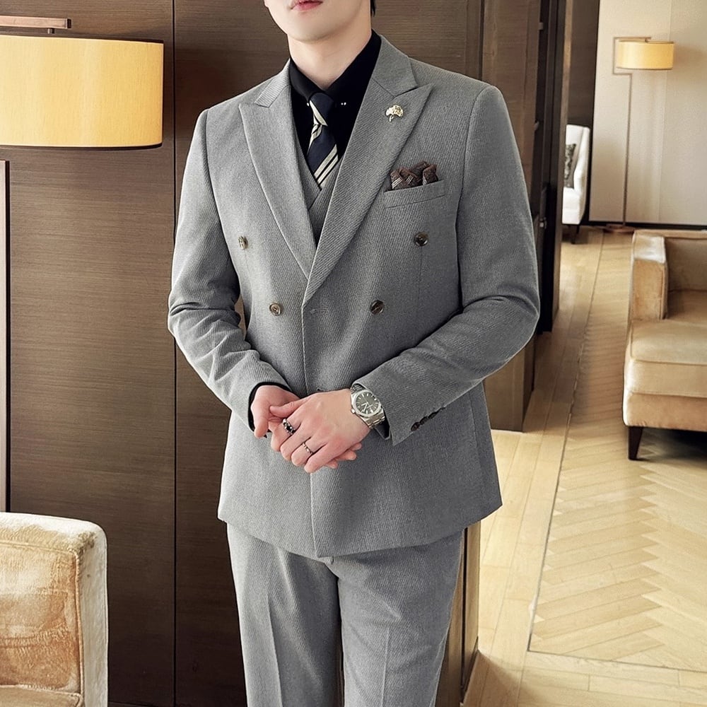 ダブルブレストスリムフィットスーツ 3color SU0253 | R-Base