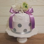 オムツケーキ Jasper-ジャスパー ドット柄 1段