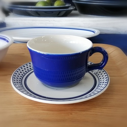 カントリークリーク(青)　ティーカップ&ソーサー　カントリーサイド　カフェ食器　業務用食器　