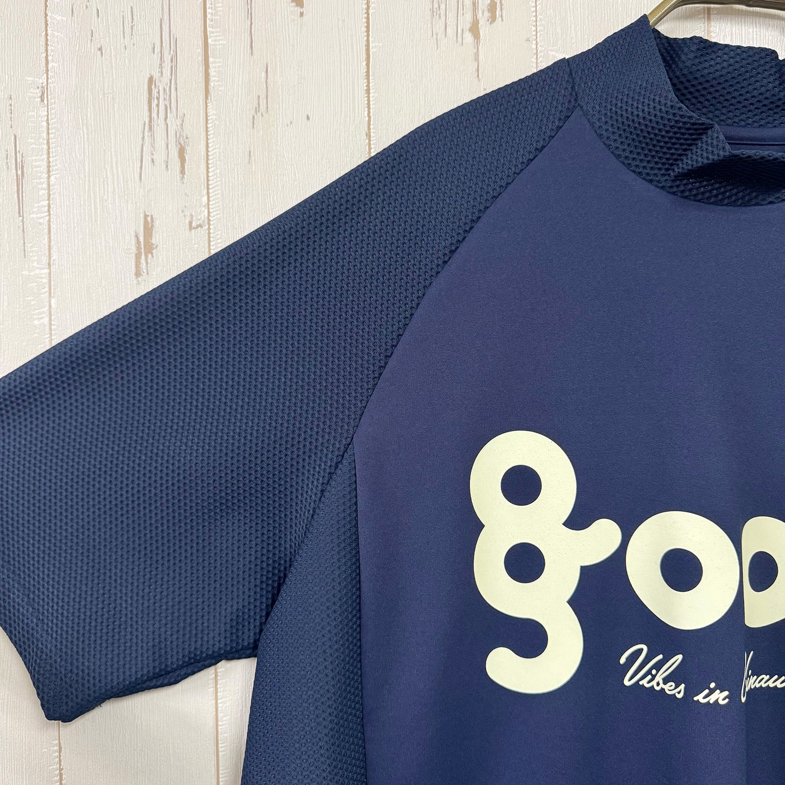 8G SHOOT × 69SLAM MESH SWITCHING MOCK NECK TEE -NAVY- | 8G SHOOT