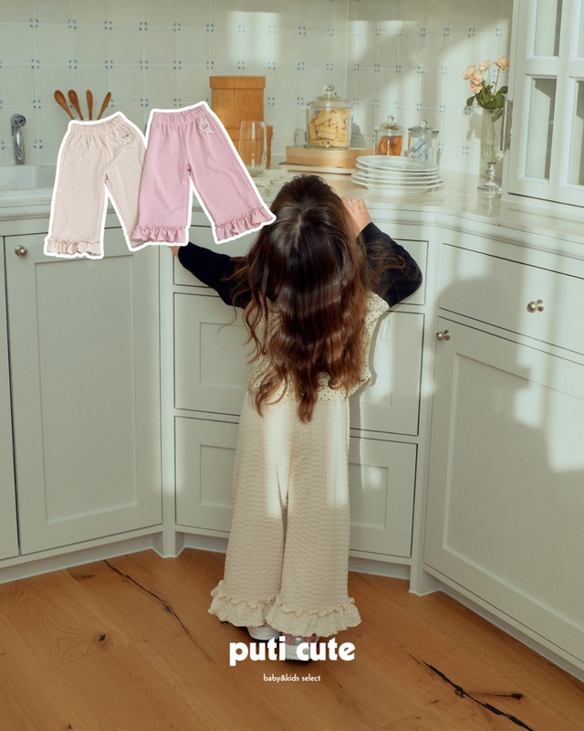 90-140 ꒰ 予約 ꒱  Frilly pants / 1st blue ⸝⋆