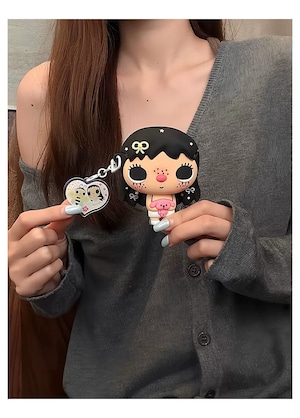 AirPods Pro3/2/1ケース AirPods4ケース キャラクター 立体 エアポッズカバー マー女の子 かわいい イヤホンケース ハート チャーム 個性的 ユニーク全面保護 傷防止 プレゼント 韓国 おもしろ