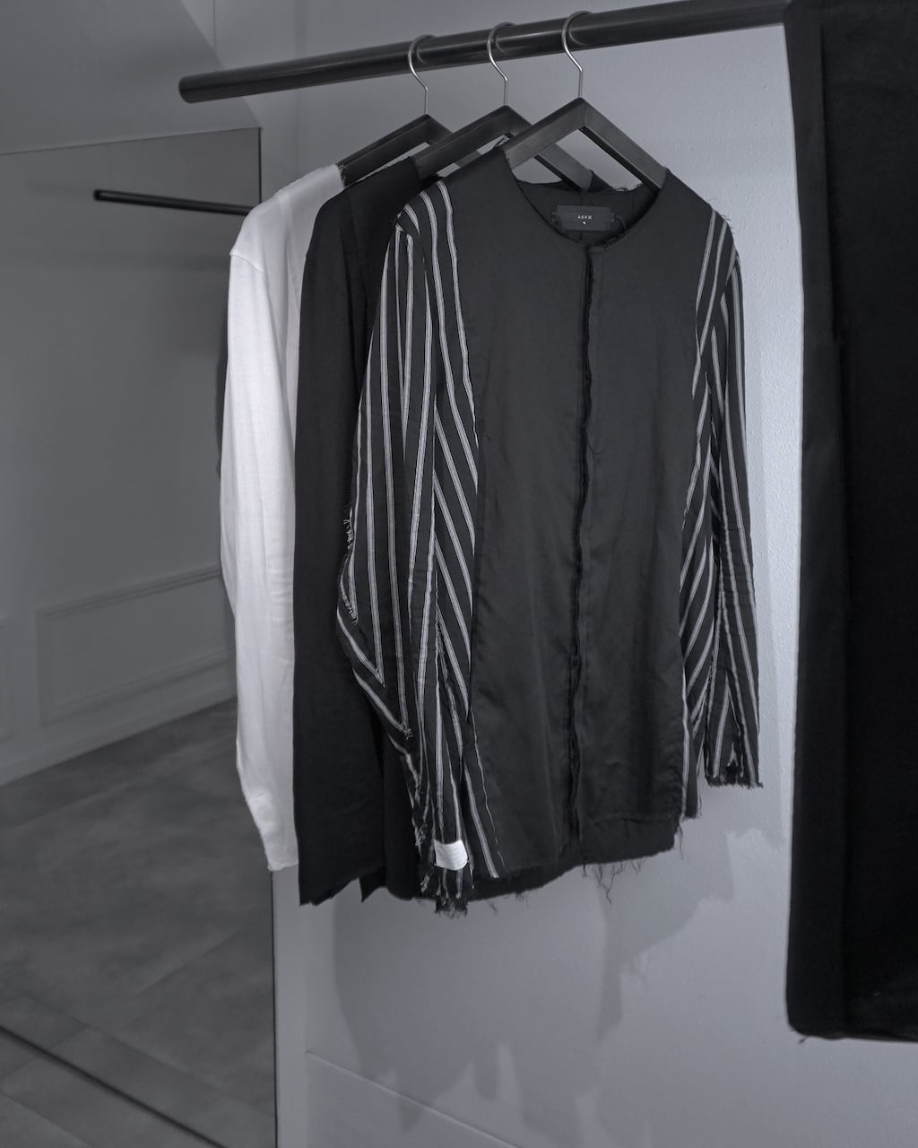 ASKYY/DOCKING SHIRTS with STRIPED/サイズ3-