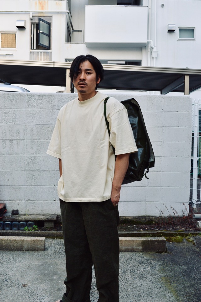 SHAKA WEAR garment dye 7.5oz drop wide fit heavy weight tee USA cotton NATURAL シャカウェアー ガーメントダイ Tシャツ