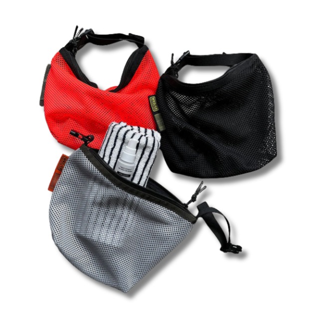WEEKEND(ER) -  wkd mesh joint pouch (gray) (orange) (black)