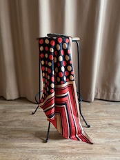 polka dot rétro silk scarf-5151-8