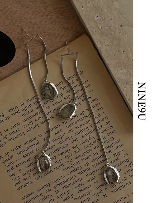 long chain drop pierced【NINE-T0161】