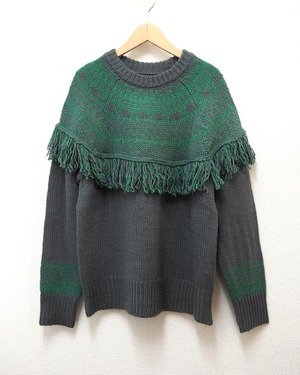 [sale] fringe knit <grey>￥8690▶￥5900