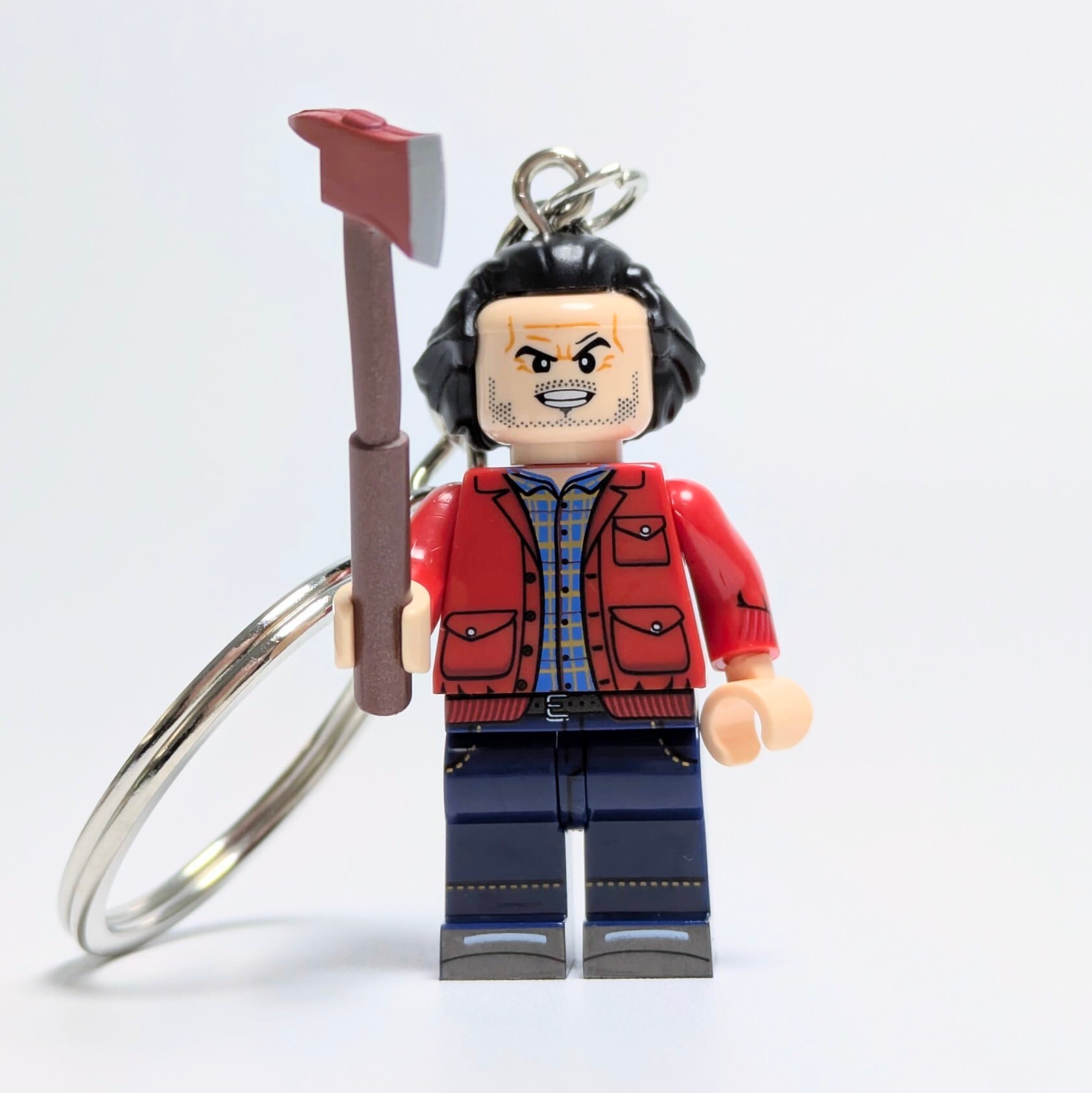 ♧★ブロックフィギュアキーホルダー★【 The Shining / シャイニング 】 『 ジャック・トランス 』ジャック・ニコルソン / スタンリー・キューブリック〚アメリカン雑貨 アメトイ〛