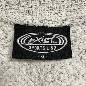 【EXIST】カレッジ アイオワ大学 IOWA 刺繍ロゴ ハーフジップ スウェット プルオーバー ワンポイント 天竺編み MEDIUM US古着